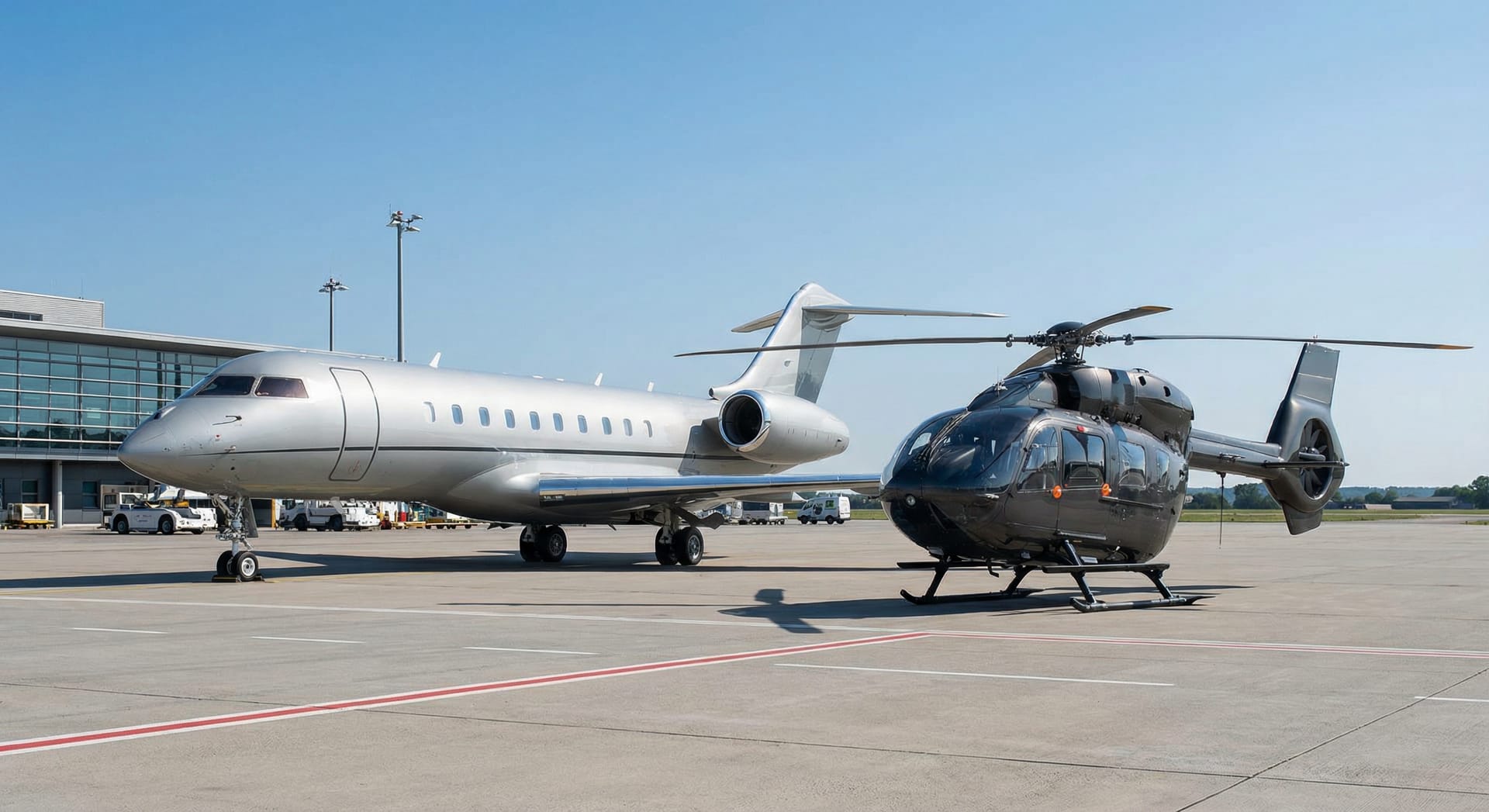 Helicopter and Private Jet Arrangements